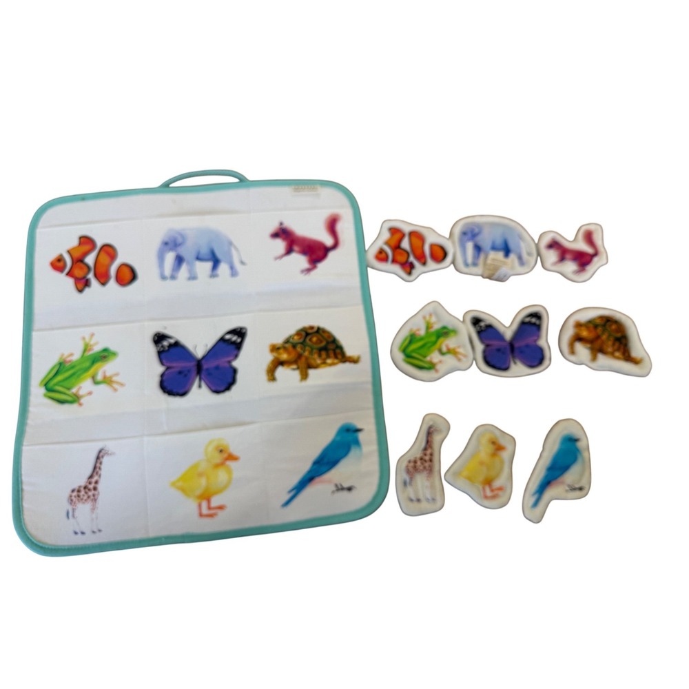 Lovevery quilted critter pockets soft animal matching game Montessori toy‎